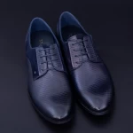 Елегантни мъжки обувки от естествена кожа Y053A-08F Тъмно синьо (B22) Stephano