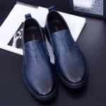 Елегантни мъжки обувки от естествена кожа KL60803 Синьо (M44) Stephano