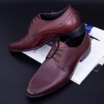 Елегантни мъжки обувки от естествена кожа QF576-K51 Червено (M45) Stephano