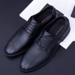 Елегантни мъжки обувки от естествена кожа K3505 Черен (M44) Stephano