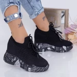 Дамски кецове с платформа WL172 Черен (D30) Mei