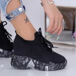 Дамски кецове с платформа WL172 Черен (D30) Mei