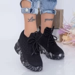 Дамски кецове с платформа WL172 Черен (D30) Mei