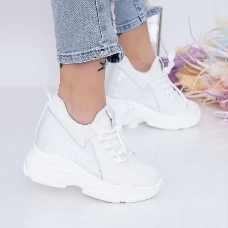 Дамски кецове с платформа WL183 Бял (M58) Mei