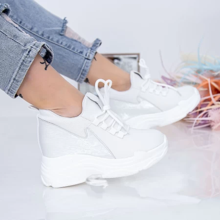Дамски кецове с платформа WL183 Бял (M58) Mei