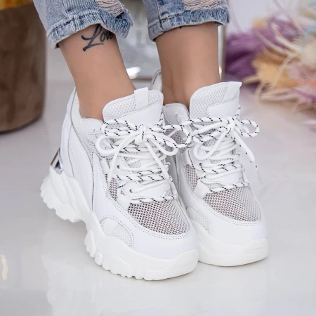 Дамски кецове с платформа WL175 Бял (N14) Mei