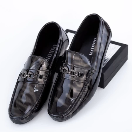 Елегантни обувки за мъже 1A01-6 Сиво (L59) Oskon
