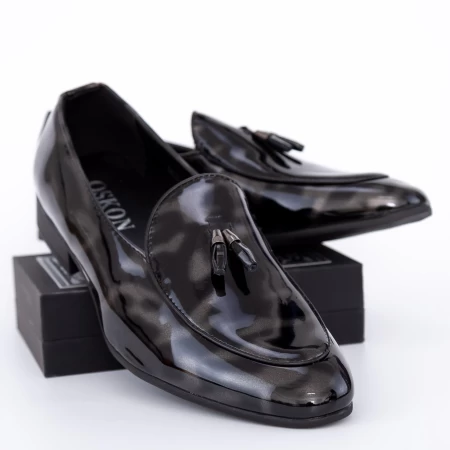 Елегантни обувки за мъже 1A02-6 Сиво (L55) Oskon