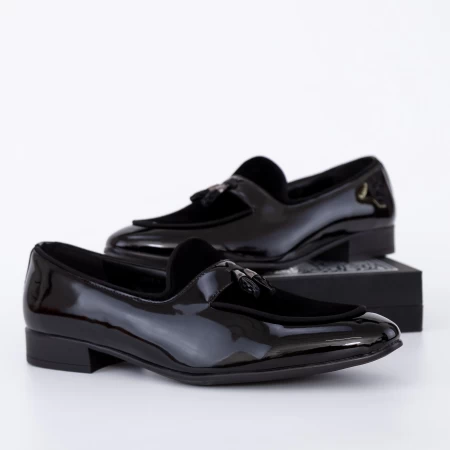 Елегантни обувки за мъже 1A07-1 Черен (L44) Oskon