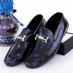 Елегантни обувки за мъже 1A53-3 Синьо (L53) Oskon