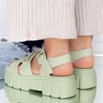 Дамски сандали WL217 Зелено (A19) Mei