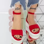 Дамски сандали HXS50 Червено (M19) Mei