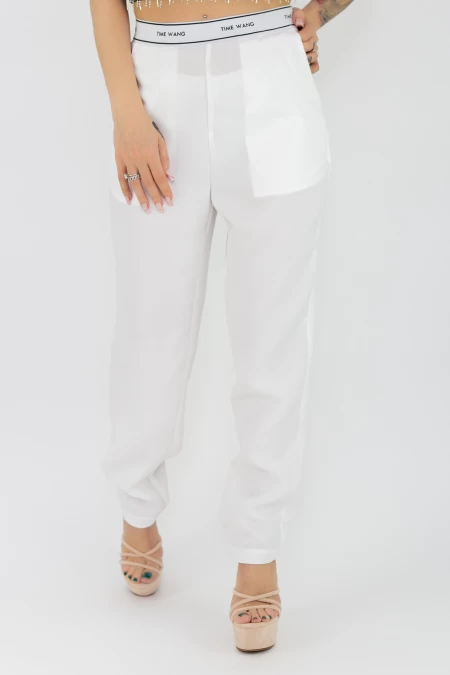 Дамски панталон MFFS12081 Бял (G66) Fashion