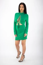 Дамска рокля 22306 Зелено (G70) Fashion