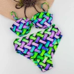 Дамски бански F01 Зелено-Люляк » MeiMall.bg