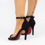 Дамски сандали с тънък ток 6600 Черен (M33) Exist