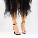 Дамски сандали с тънък ток 2YXD26 Черен (L02|L03) Mei