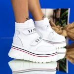 Дамски кецове с платформа 2W252 Бял » MeiMall.bg