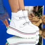 Дамски кецове с платформа 2W252 Бял » MeiMall.bg