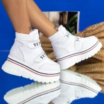 Дамски кецове с платформа 2W252 Бял » MeiMall.bg