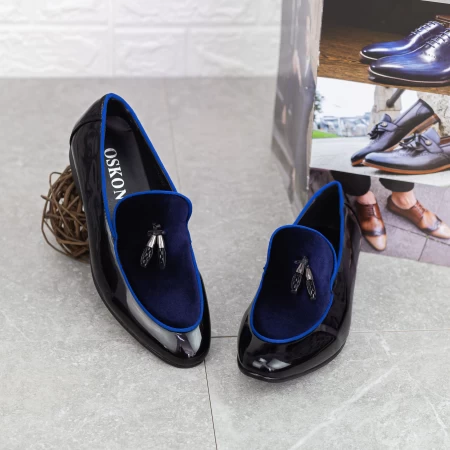 Елегантни обувки за мъже D2171-3 Синьо » MeiMall.bg