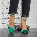 Обувки на тънък ток 2LE238 Зелено (K16|K17) Mei