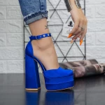 Обувки на токчета и платформа 2SY12 Синьо » MeiMall.bg