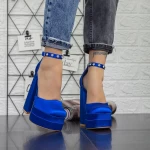 Обувки на токчета и платформа 2SY12 Синьо » MeiMall.bg