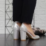 Обувки с дебел ток 2YXD50A Сребро (K51) Mei