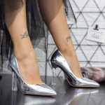 Обувки на тънък ток 2LE2 Сребро (K41) Mei