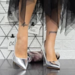 Обувки на тънък ток 2LE2 Сребро (K41) Mei